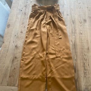 High Waste Wide Leg Pants with Matching Belt
